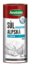 Sůl AVOKÁDO kuchyňská  alpská s jódem 330g 