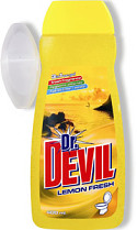 Osvěžovač Dr. DEVIL WC gel 400ml + košík  Lemon