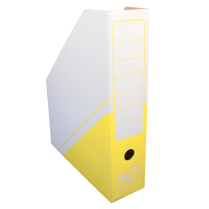 Stojan na katalogy Hit kartonový 75x255x325mm žlutý