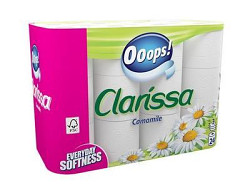 Toaletní papír Clarissa, heřmánek,  3vr. 24 rolí 