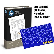 Papír HP Copy 50x500 listů + IKEA 1000Kč A4 80g bílá