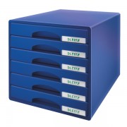 Zásuvkový box Leitz Plus 6 zásuvek Modrá