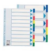 Plastové barevné rozlišovače Esselte, A4 Maxi Mix barev