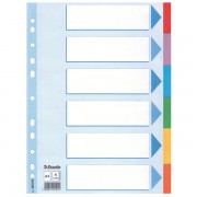Kartonové barevné rozlišovače Esselte, A4 Mix barev