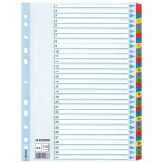 Zesílené kartonové rejstříky Esselte Mylar, A4 Mix barev  1-31