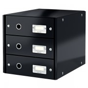 Zásuvkový box Leitz Click & Store se 3 zásuvkami Černá