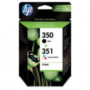HP originální ink SD412EE, No.350 + No.351, black/color, 200/170str., 2ks, HP 2-Pack, CB335EE + CB337EE