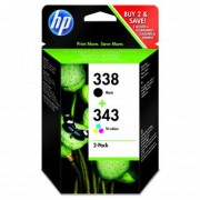HP originální ink SD449EE#231, No.338 + No.343, black/color, 480/330str., blistr, 2ks, HP 2-Pack, C8765EE + C8766EE