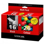 Lexmark originální ink 80D2126BL, #16+26, black/color, blistr, Lexmark Z735, Z640, Z645, Z617