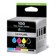 Lexmark originální ink 14N1912E, #100, CMYK, return, Lexmark